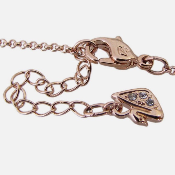 SWAROVSKI Dazzling Dual Sided Swan Black and Rose Gold Necklace - Picture 11 of 12